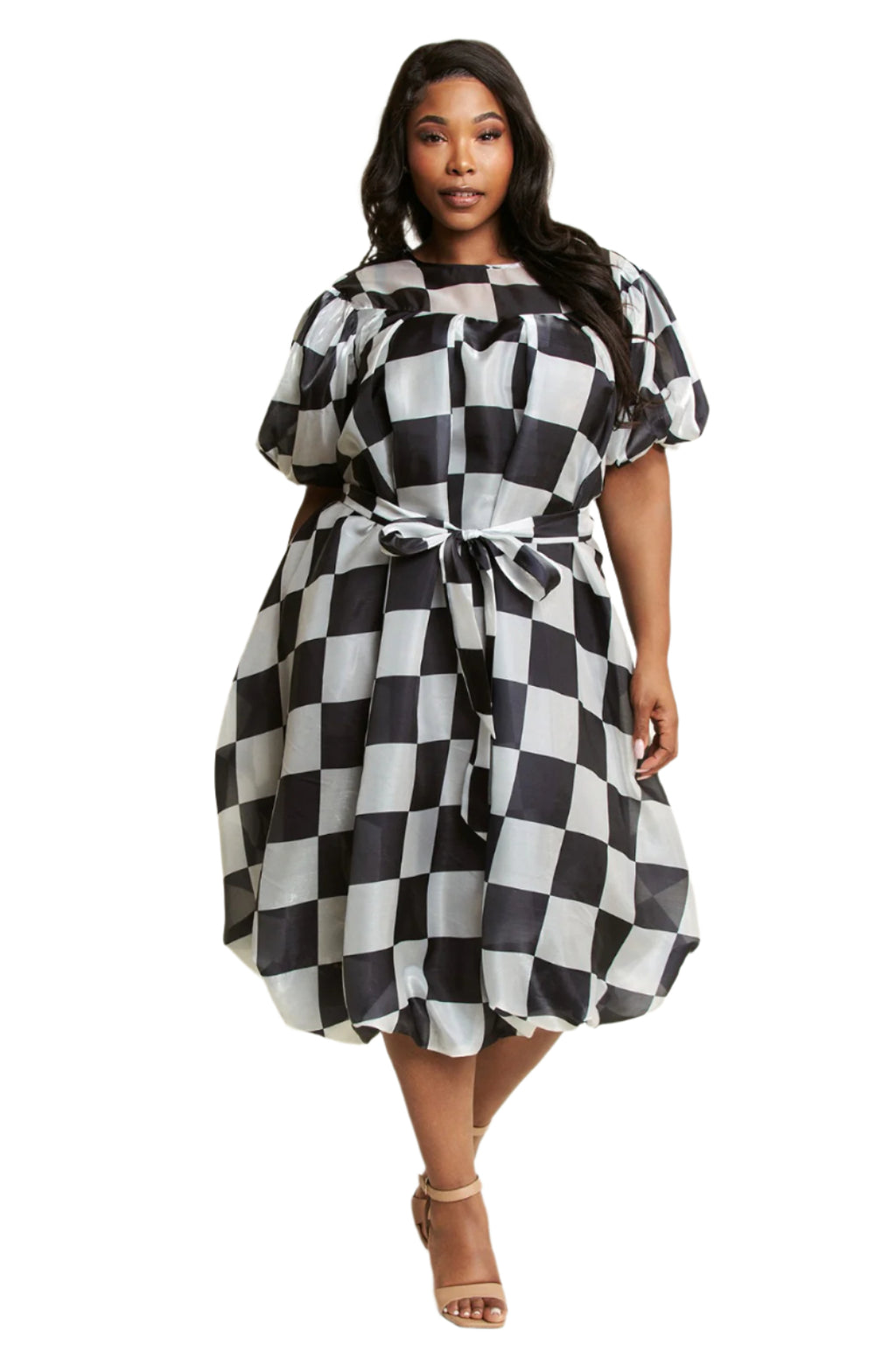 Checker Bubble Dress – PricedJustRightFashion