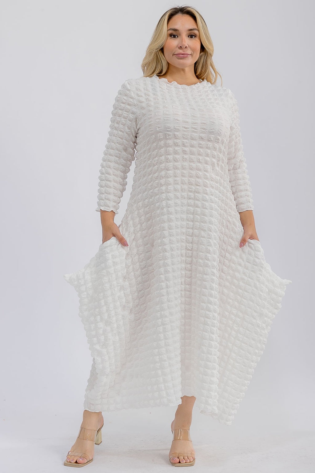 White Bubble Dress – PricedJustRightFashion
