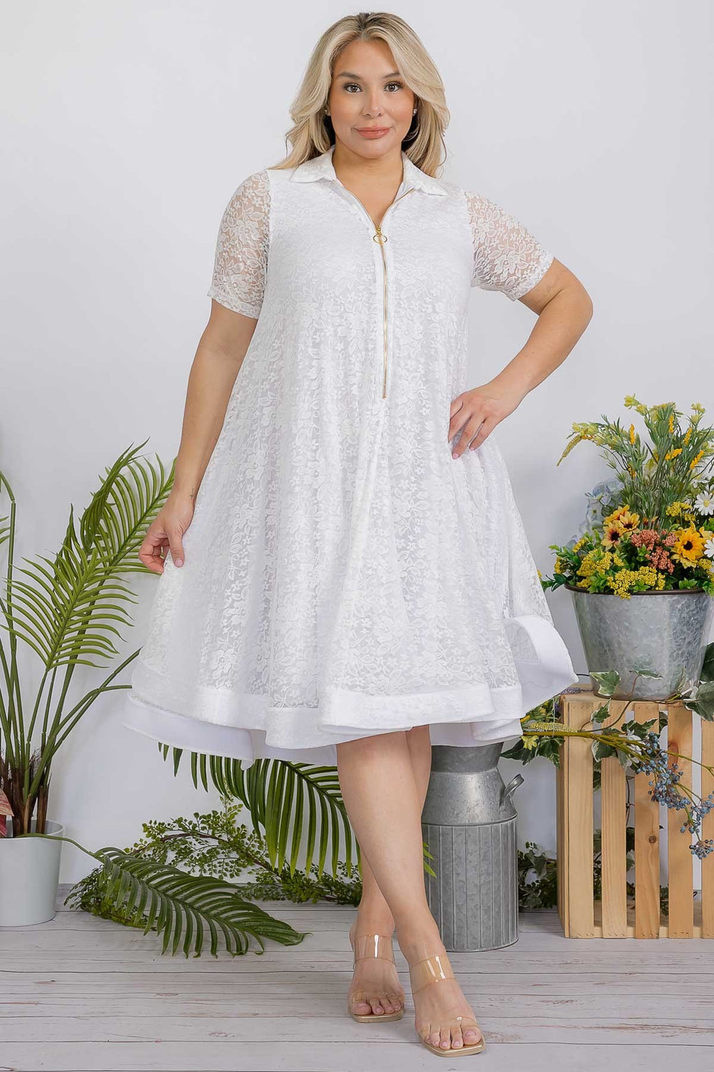 White Lace Swing Dress – PricedJustRightFashion