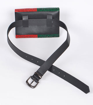 Red & Green Two Tone Fanny Pack