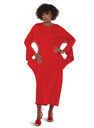 "Lady In Red" Rhinestone Dress