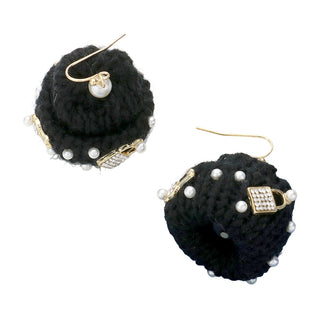 Beanie Hat Dangle Earrings