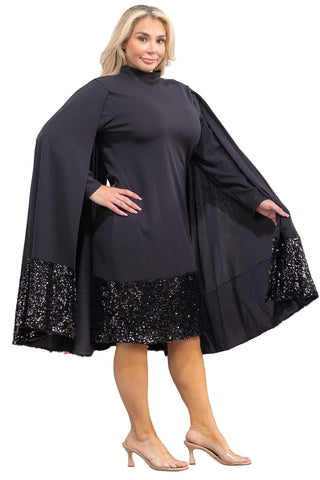 Black Cape Dress
