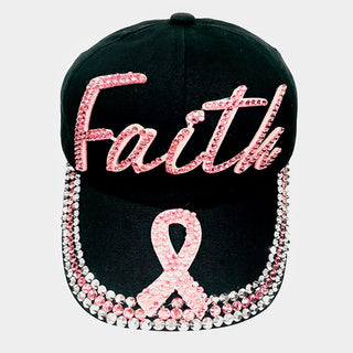 Black Faith Bling Baseball Cap