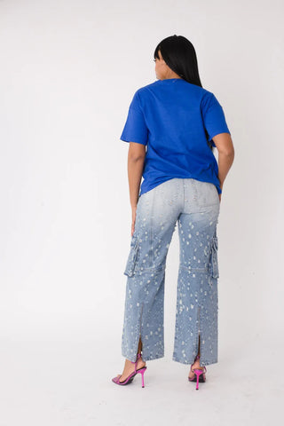 Royal Blue Graphic Tee Shirt