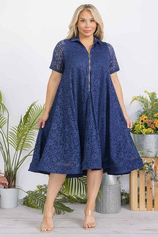 Navy Lace Swing Dress PricedJustRightFashion Navy Lace Swing Dress PricedJustRightFashion