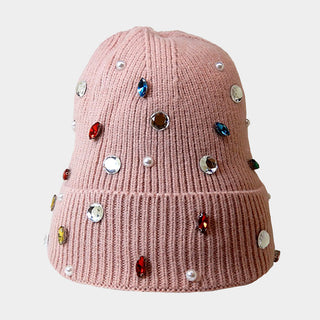 Rhinestone Beanie Hat