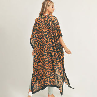 Brown Leopard Kimono