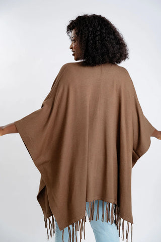 Brown Leopard Rhinestone Shawl