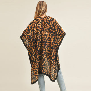 Brown Leopard Kimono