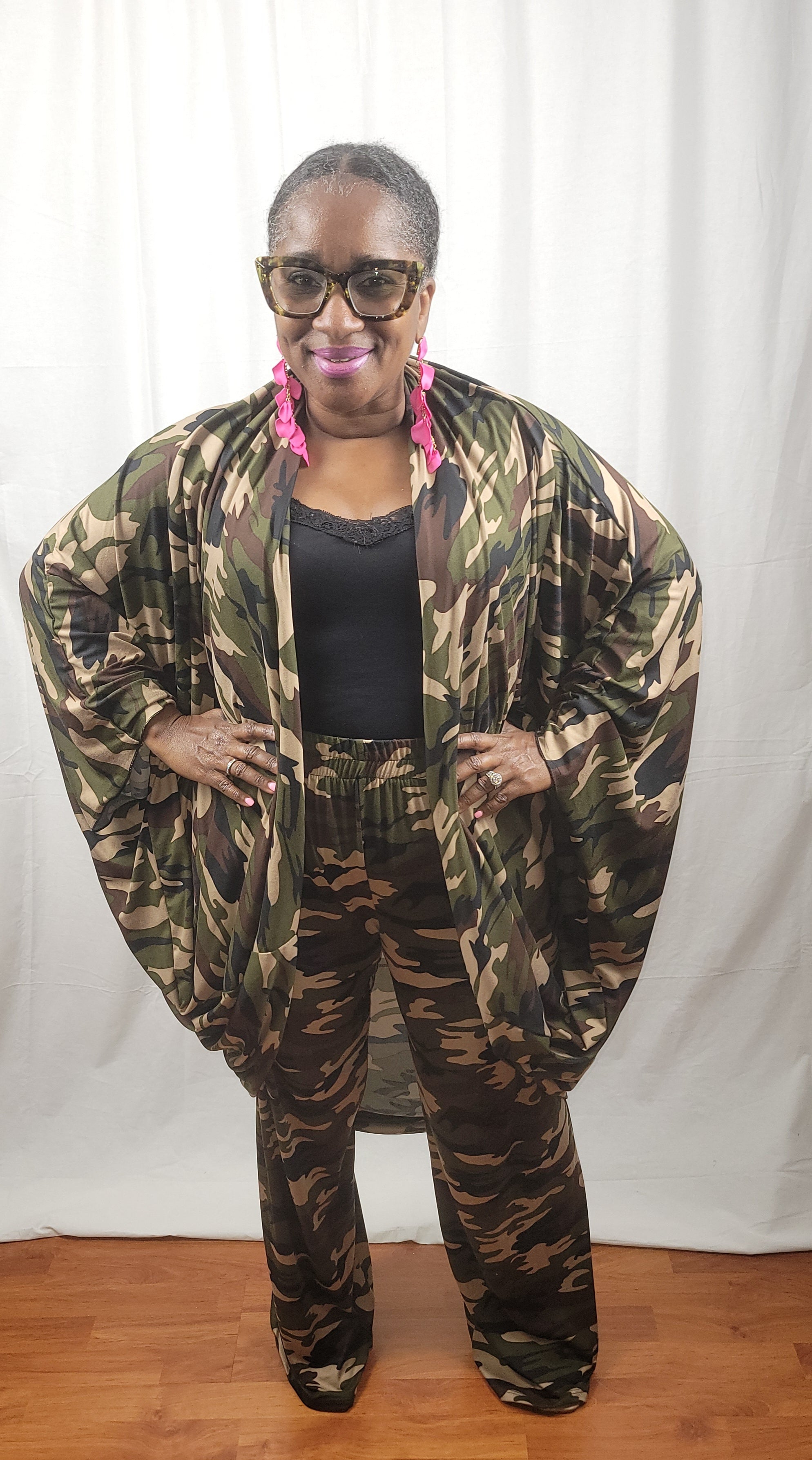 Two Piece Camouflage Duster Pant Set – PricedJustRightFashion