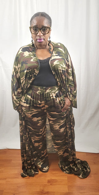 Camouflage Kimono Pant Set