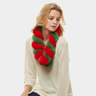 Red & Green Pull Through Scarf