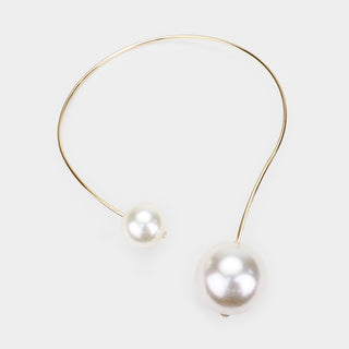 Open Double Pearl Choker