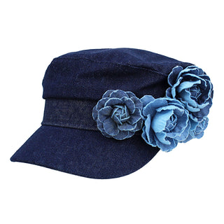 Denim Flower Hat