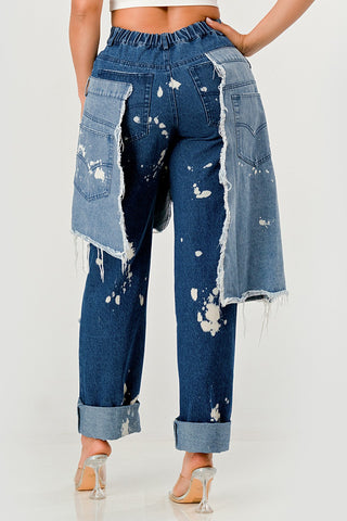 Double-Layer Denim Jeans