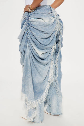 Distress Overlay Denin Jeans