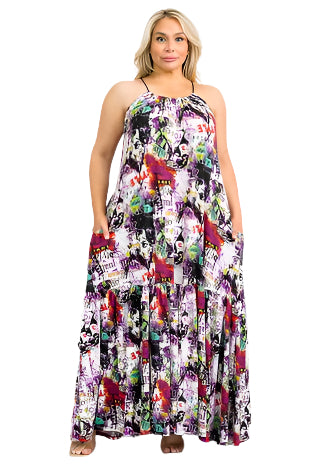 Graffiti Maxi Dress