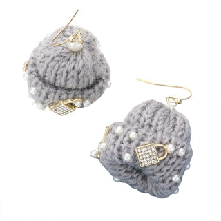 Beanie Hat Dangle Earrings