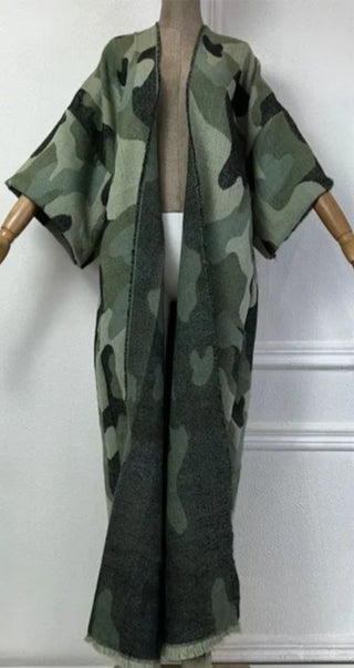 Green Camouflage  Kimono