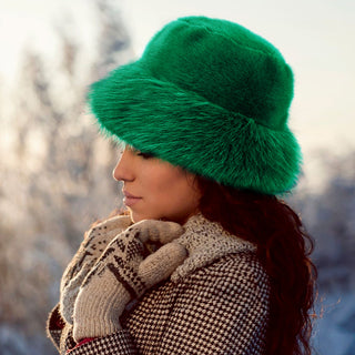 Faux Furry Fur Bucket Hat