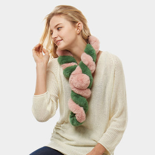 Pink & Green Pull Through Scarf