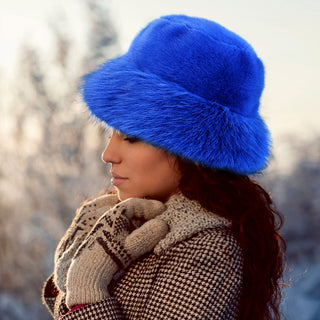 Faux Furry Fur Bucket Hat