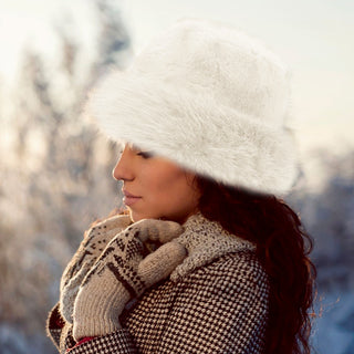Faux Furry Fur Bucket Hat
