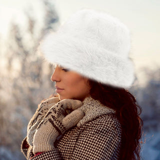 Faux Furry Fur Bucket Hat