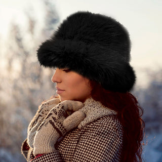 Faux Furry Fur Bucket Hat