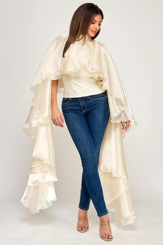 Ivory Flare Top Blouse