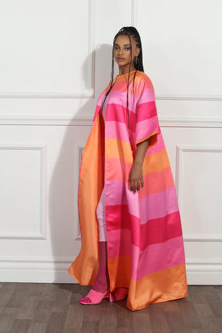 Dreamsicle Stripe Open Duster