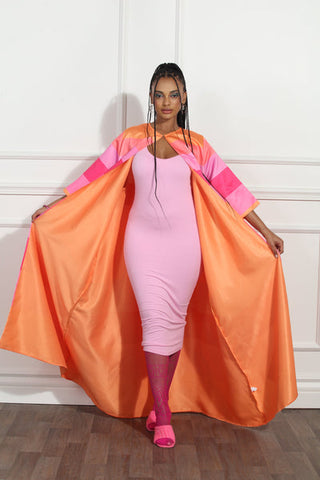 Dreamsicle Stripe Open Duster