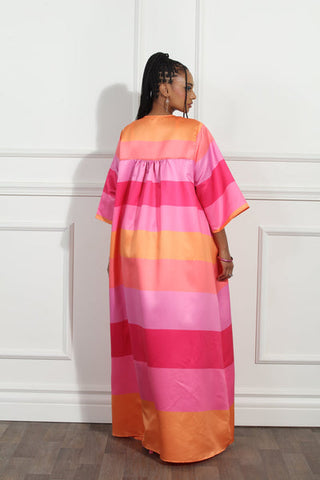 Dreamsicle Stripe Open Duster