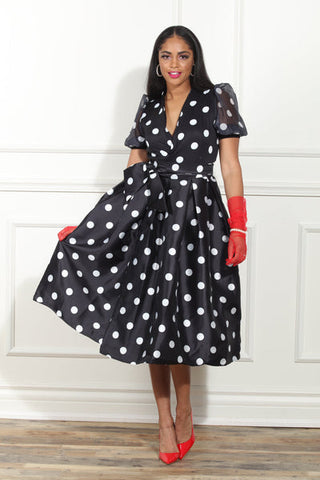 Polka Dot Wrap Dress