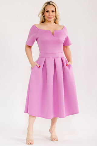 Lilac Scuba Dress