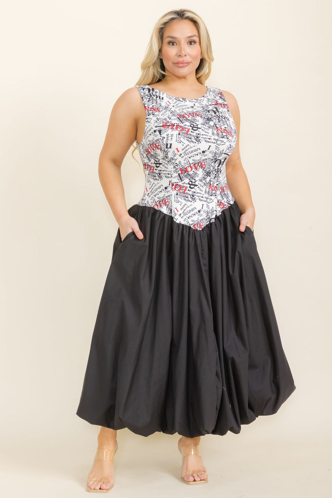 newspaper print maxi dress Newspaper Print Maxi Dress