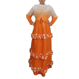 Ombre Tie Dye Accordion Dress