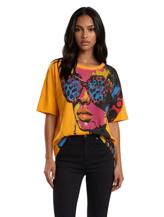 Orange Graphic Tee Shirt