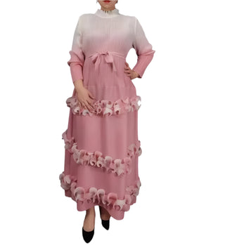 Ombre Tie Dye Accordion Dress