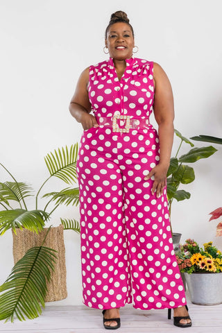 Pink Polka Dot Jumpsuit