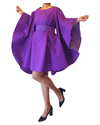 Purple Wing Poncho Dress
