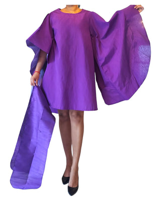 Purple Wing Poncho Dress