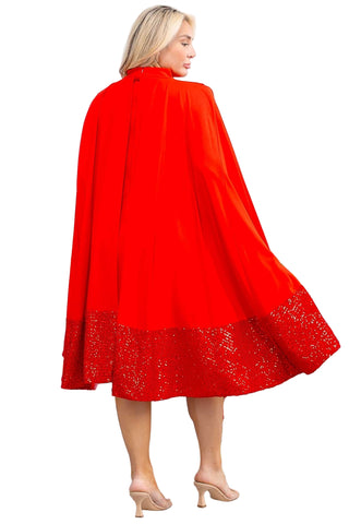 Red Cape Dress