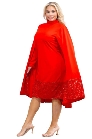 Red Cape Dress