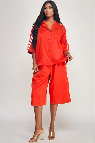 Red Short Set