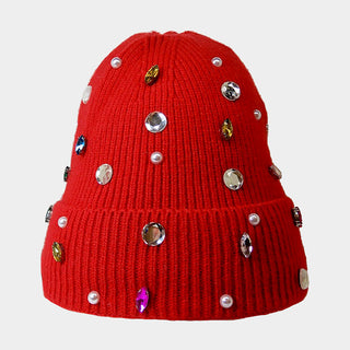 Rhinestone Beanie Hat