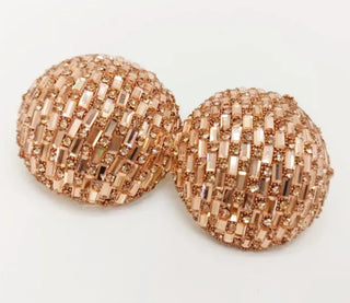 Crystal Oversize Circle Stud Earrings