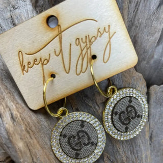 Upcycle GG Gold Crystal Earrings