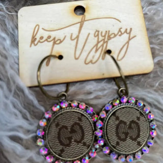 Upcycle GG Iridescent Earrings